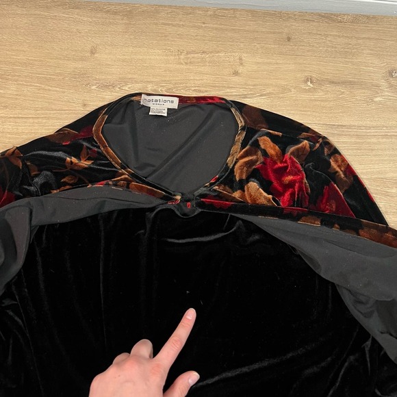 Notations Plus Size 3X Velvet Burnout Faux Layer Cardigan Top Slinky Stretchy - Picture 9 of 9